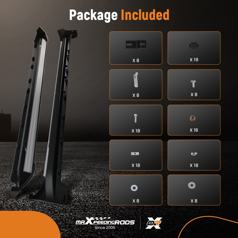 Step Rails Running Board compatible for Hyundai Santa FE 2013-18 Side Steps Protection