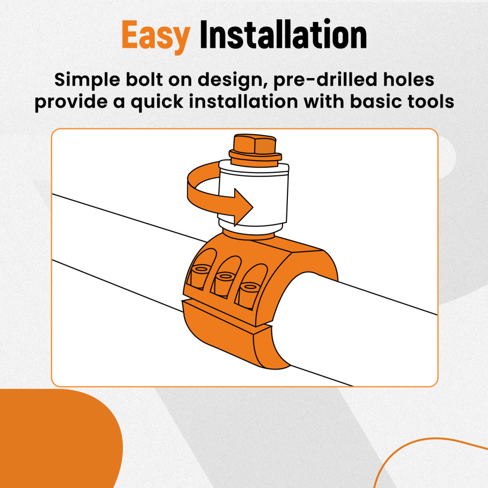 Steering Stabilizer Tie Rod Clamp 1-5/8OD tube compatible for Jeep Wrangler JL JT