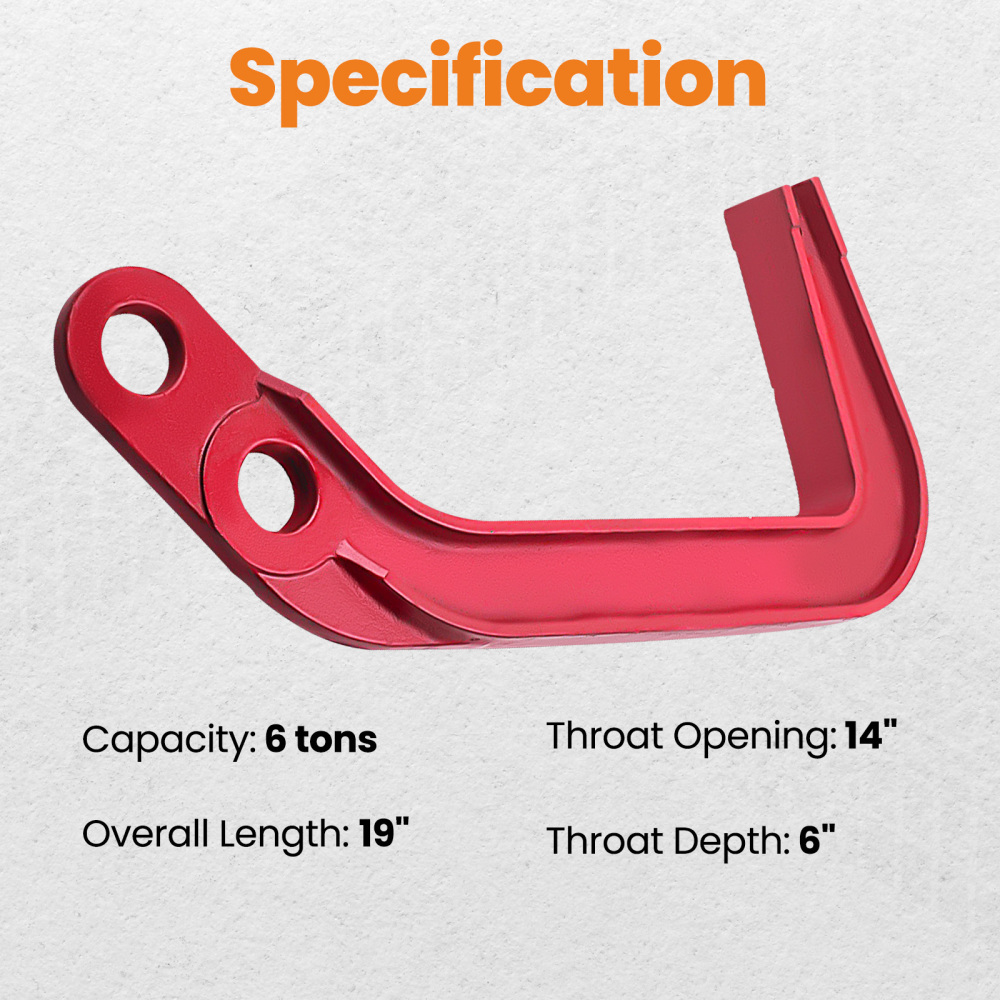 6 Ton Fast Hook Up Chassis Dent Puller Deep Hook Clamp Body Pulling Adaptor Kit