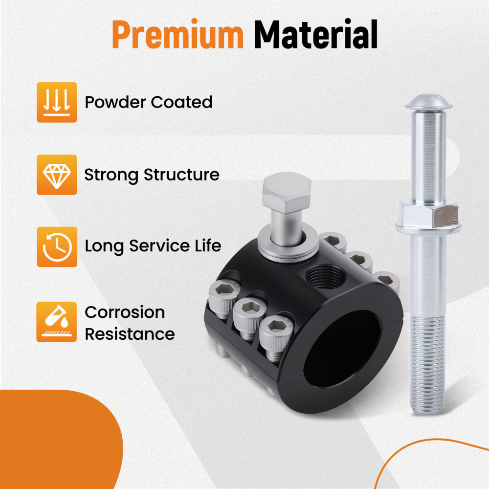 Steering Stabilizer Tie Rod Clamp compatible for Jeep JK JKU JL JLU 2007+ 1-1/2 OD Tube