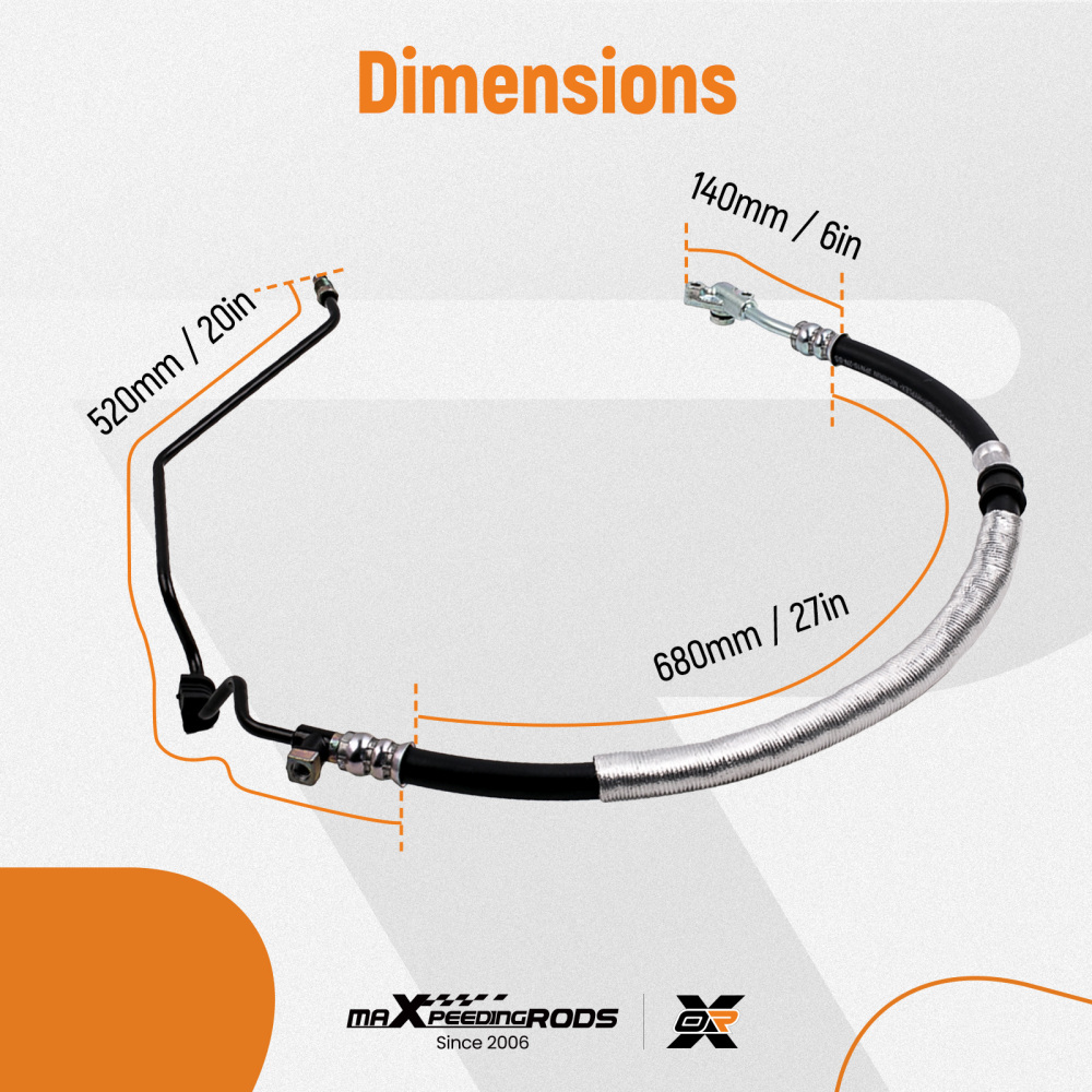 Assieme Tubo Pressione Servosterzo compatibile per Honda Odyssey 3.5 Liter 53713SHJA02 Adatto per guida a sinistra