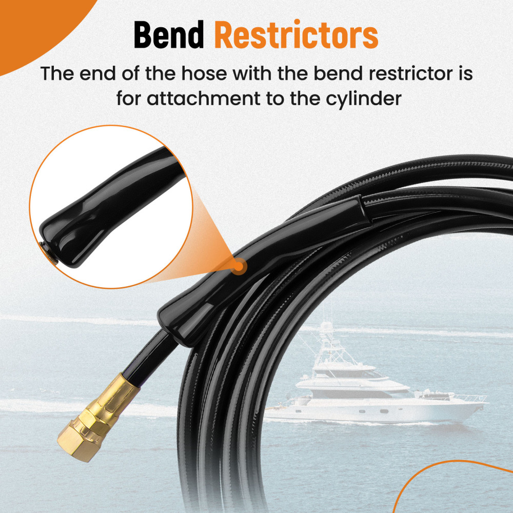 2pc 16FT Hydraulic Steering hoses For SeaStar systems Baystar Reinforced Rubber