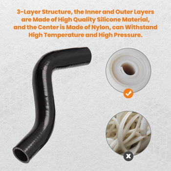 Compatible for Honda Civic D15 D16 EG EK SOHC 1992-2000 9Pcs Black Heater Hose Pipe Kit