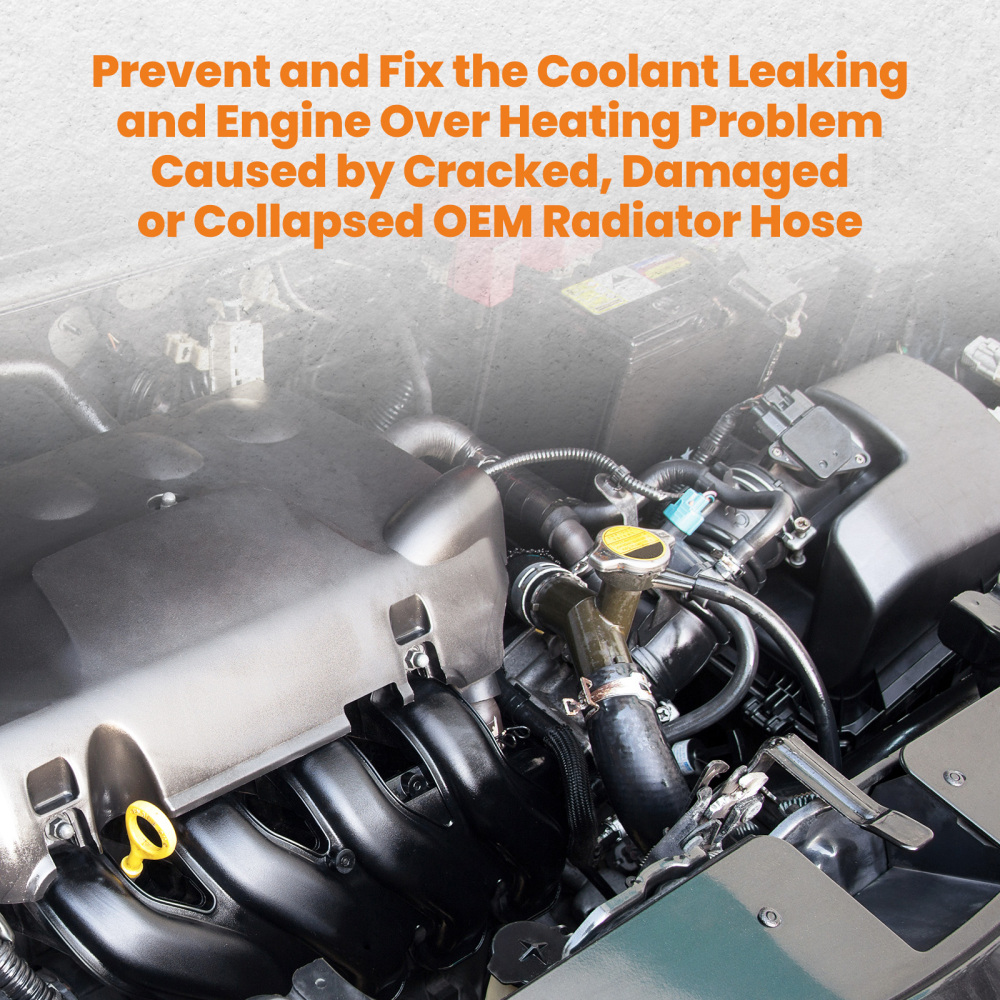 Compatible for Honda Civic D15 D16 EG EK SOHC 1992-2000 9Pcs Black Heater Hose Pipe Kit