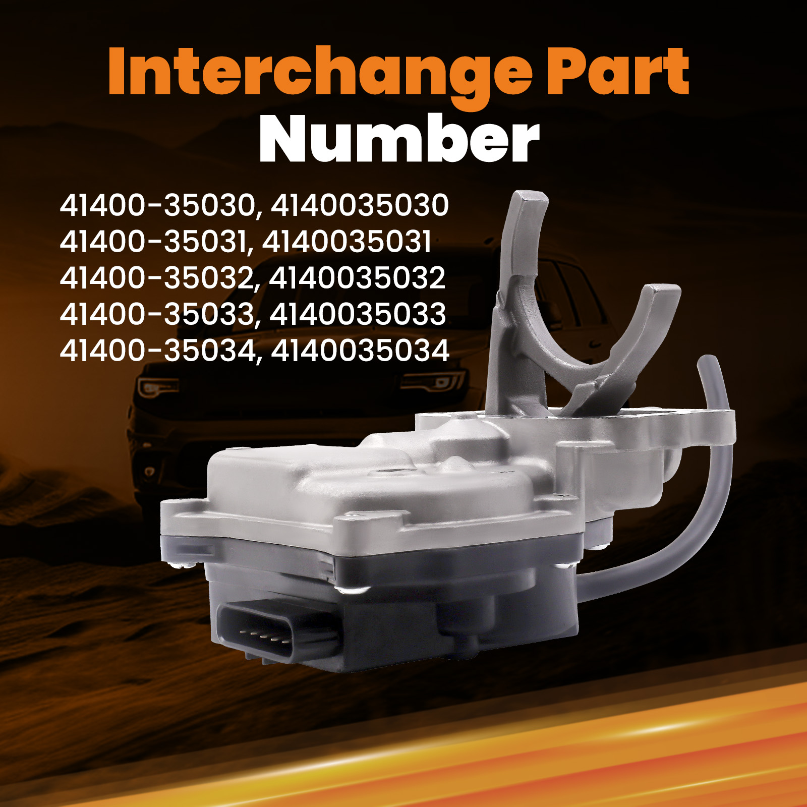 4WD Front Differential Vacuum Actuator 41400-35034 compatible for