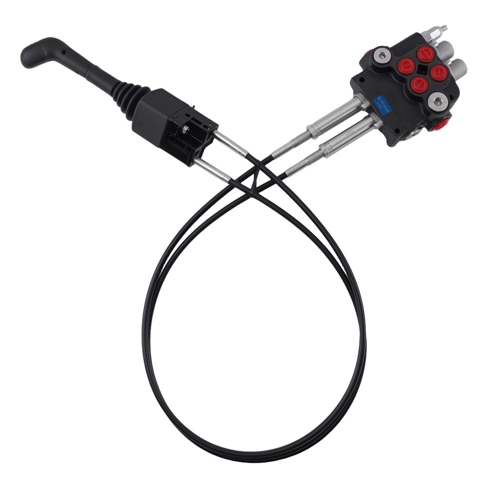 Cable Remote Control Valve Kit w/ 2 Spool Valve 80lpm 2 Cables Remote Joystick