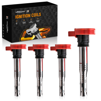 4x compatible for AUDI R8 Red Coil Packs Set 2.0TFSI/2.0TSI A3/Compatible for GOLF 5/LEON 06E905115E