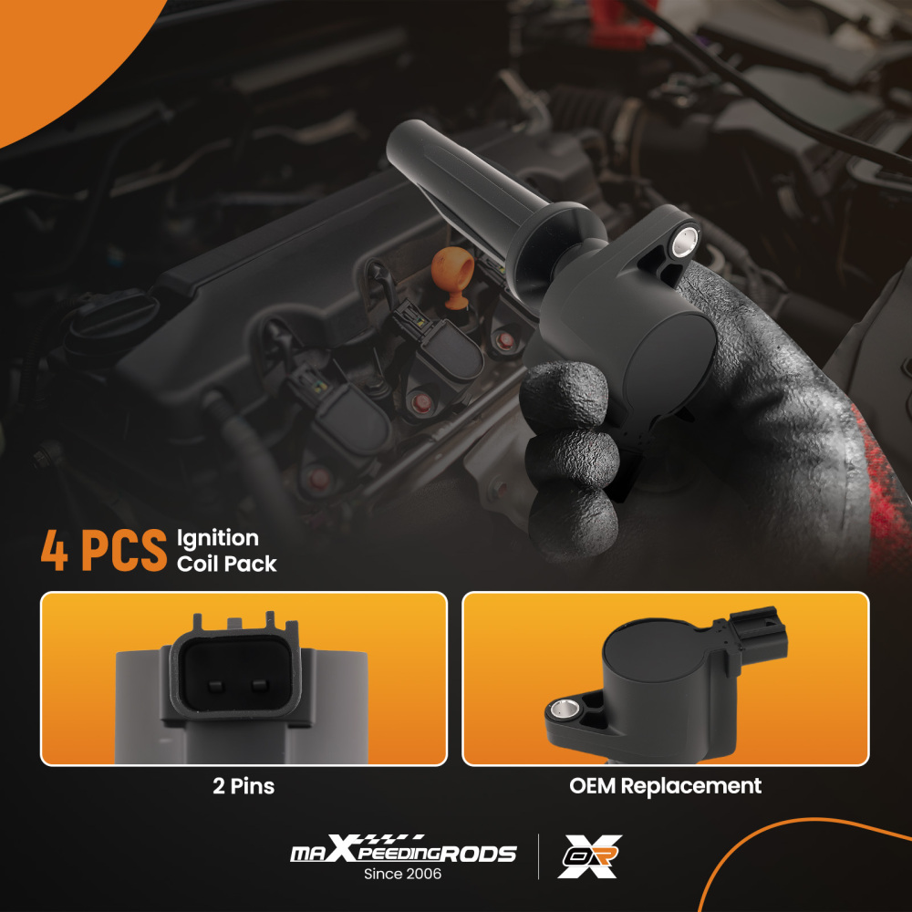 4pcs Bobina compatibile per Ford Mondeo Galaxy S-Max 2.0L 2006-2015 4M5G-12A366-BA