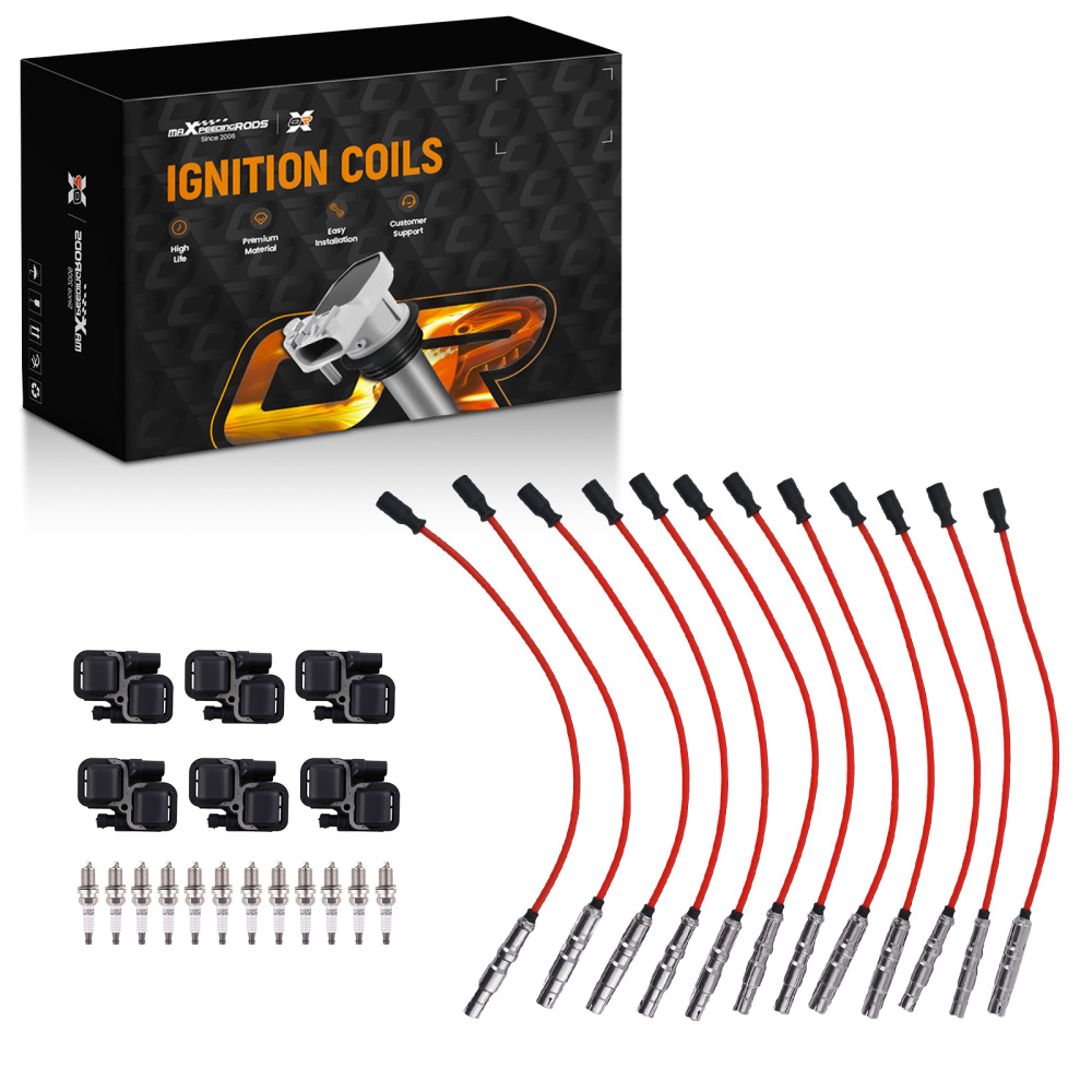 Ignition Coil Spark Plug Wire Pack compatible for Mercedes C280 C43 AMG CLK320 1998-2005