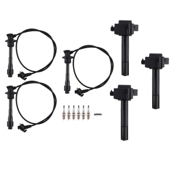 3x Ignition Coil 6x Spark Plug 3x Wire Set compatible for Toyota Camry Avalon compatible for Sienna 3.0L