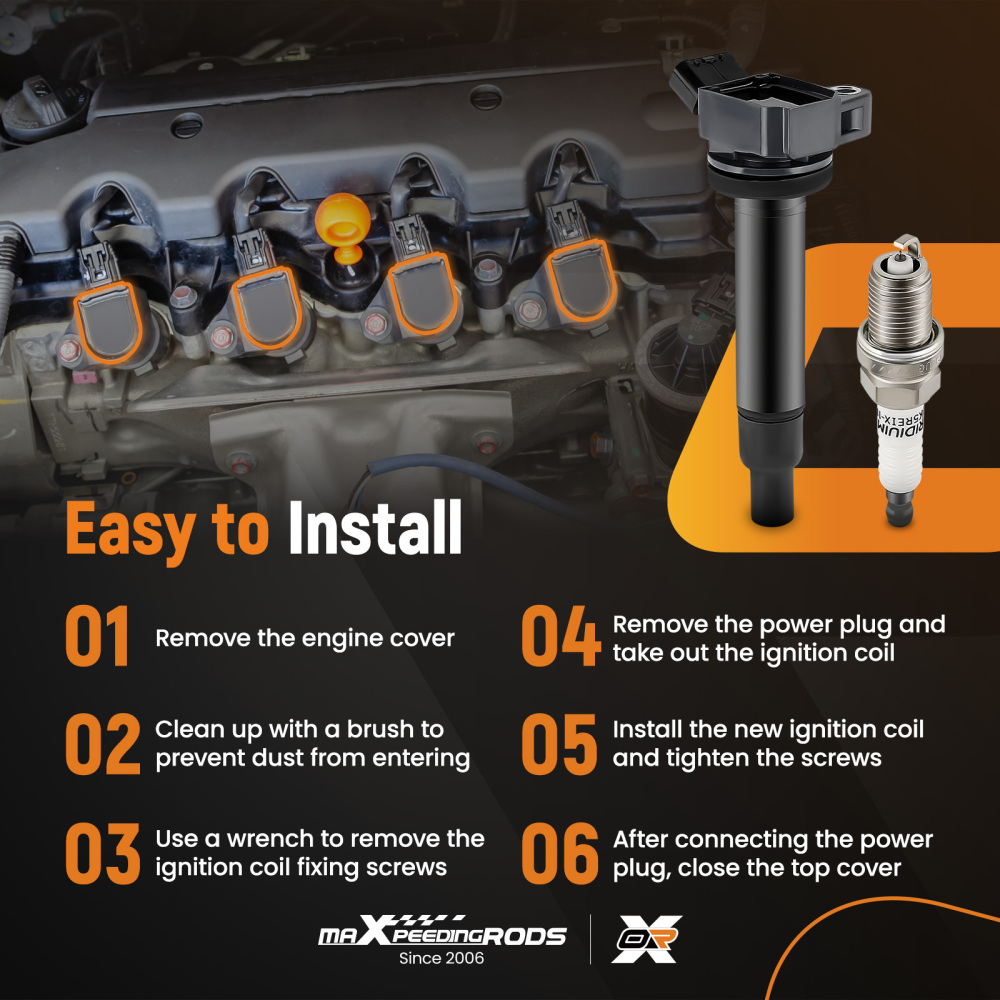 8Ignition CoilsIridium Spark Plugs compatible for Toyota 4Runner Land Cruiser Sequoia