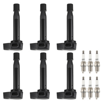 6 Ignition Coil + Spark Plug compatible for Honda Odyssey Accord compatible for Acura CL TL V6 UF242 C1221