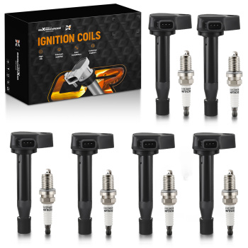 6 Ignition Coil + Spark Plug compatible for Honda Odyssey Accord compatible for Acura CL TL V6 UF242 C1221