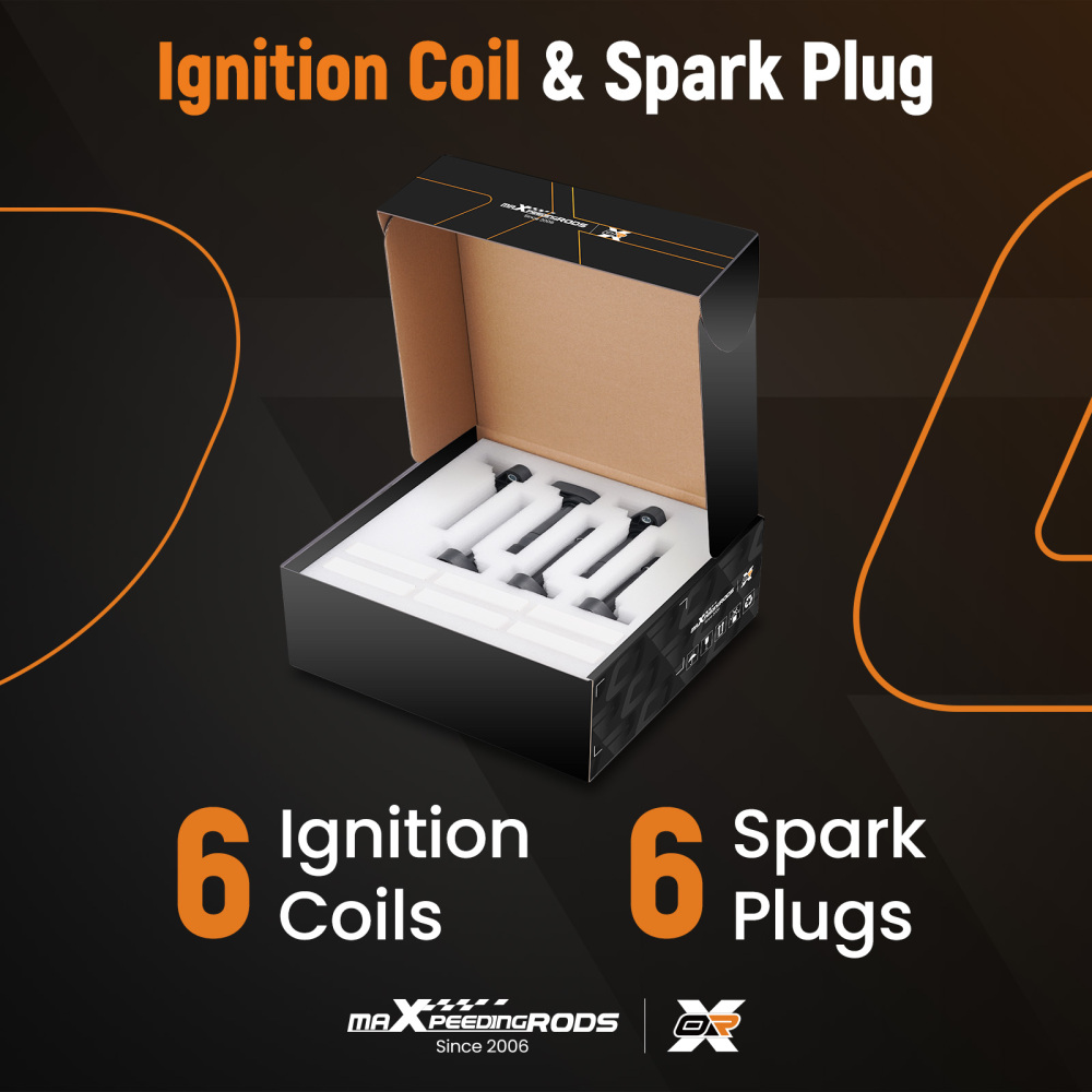 6 Ignition Coil + Spark Plug compatible for Honda Odyssey Accord compatible for Acura CL TL V6 UF242 C1221