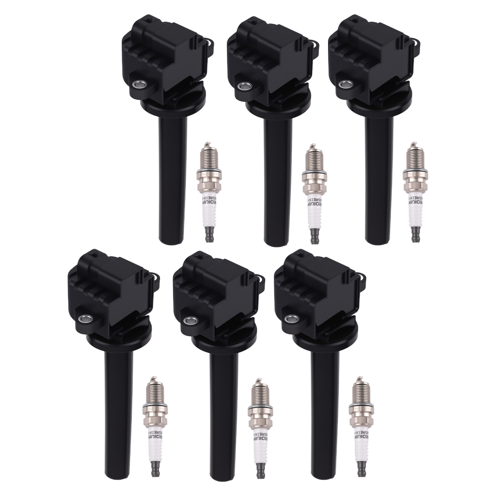 6x Ignition Coil + Spark Plug compatible for Honda Passport V6 3.2L 2000-2002 8190052500