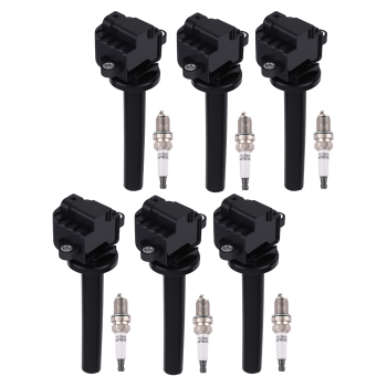 6x Ignition Coil + Spark Plug compatible for Honda Passport V6 3.2L 2000-2002 8190052500