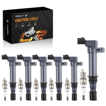 6X Ignition Coil + 6X Spark Plugs compatible for Dodge Dakota Durango Nitro compatible for Ram 1500 UF297