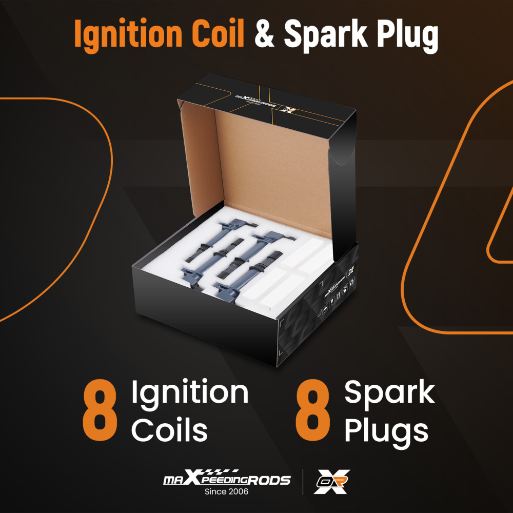 8 pcs Ignition CoilSpark Plug compatible for Chrysler Mitsubishi Dodge Jeep UF270 4503