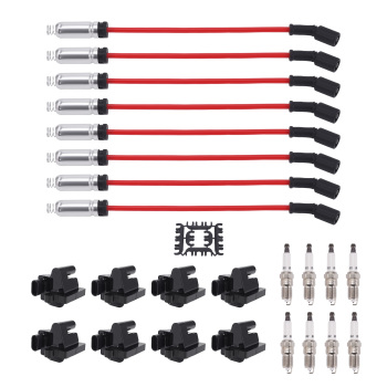 Ignition CoilSpark PlugWire Set compatible for Chevrolet GMC 4.8L 5.3L 6.0L 8.1L V8