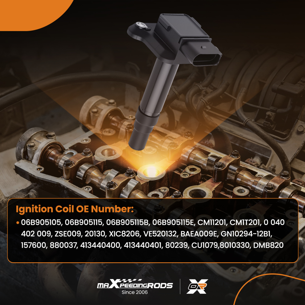 Ignition Coil Pack compatible for AUDI A6 C5 Avant 3.7 Quattro 260HP 1999-2005 06B905115B