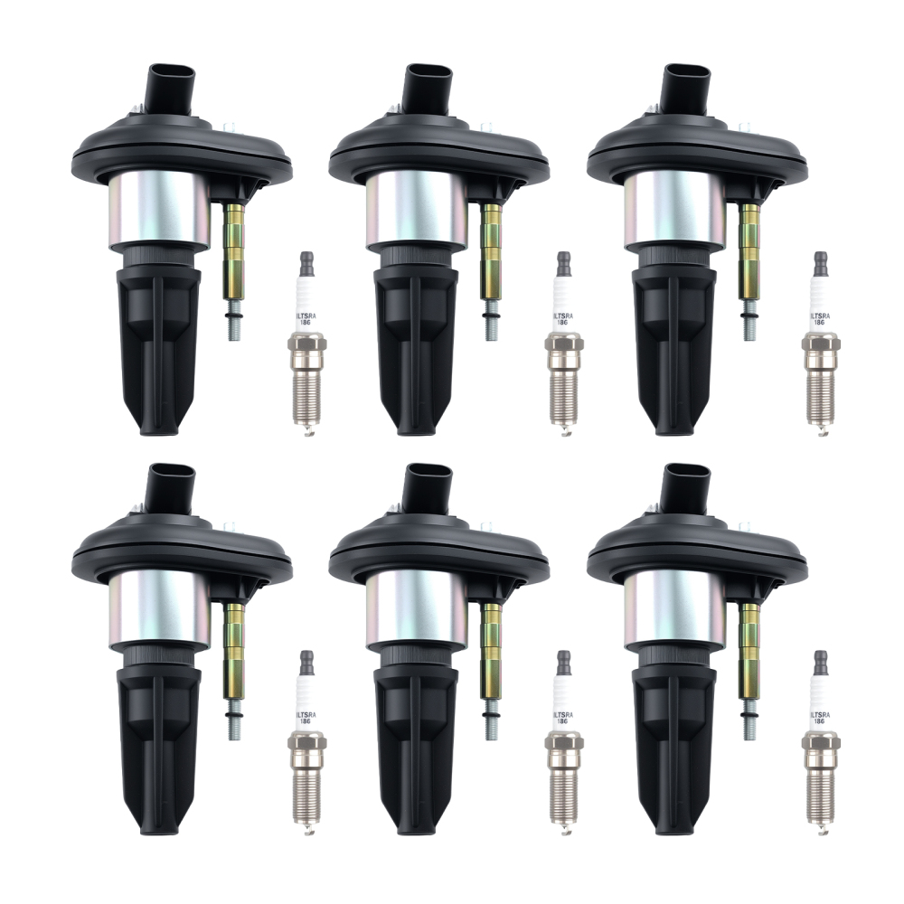 6x Ignition Coil + 6x Spark Plug for 04-06 compatible for Chevy Colorado GMC Canyon 2.8L 3.5L