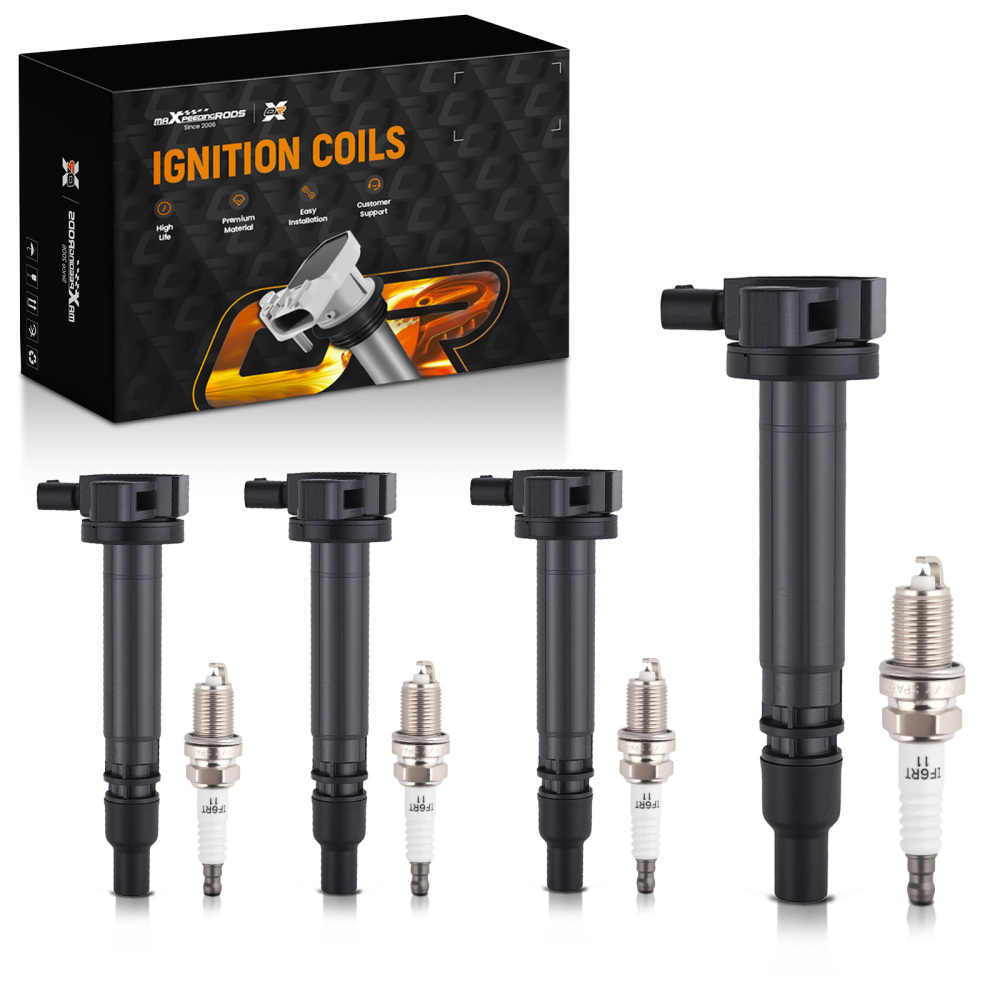 4x Ignition CoilSpark Plug compatible for Toyota 4Runner Tacoma 2.4L 2.7L 00-04 UF323