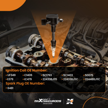 6 X Ignition Coils + 6 X Spark Plugs Set compatible for Nissan Xterra 4.0L 2005-2006 UF355