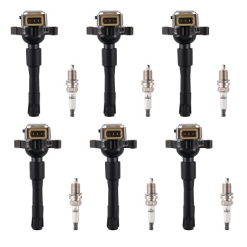 6x Ignition CoilsSpark Plugs compatible for BMW 320i 323i 325i 328i 330i 1996-2002 UF354