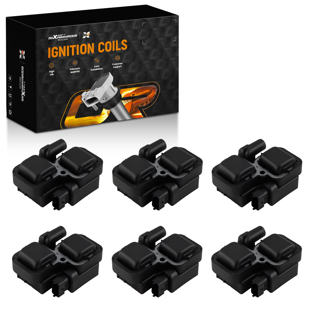 6pc Engine Ignition Coils compatible for Mercedes CLK240 CLK320 2002-2005 0001587803