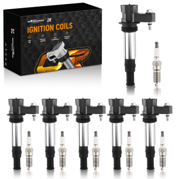 6 Ignition Coil + Spark Plugs compatible for Cadillac Chevrolet Traverse compatible for GMC Cadillac UF375