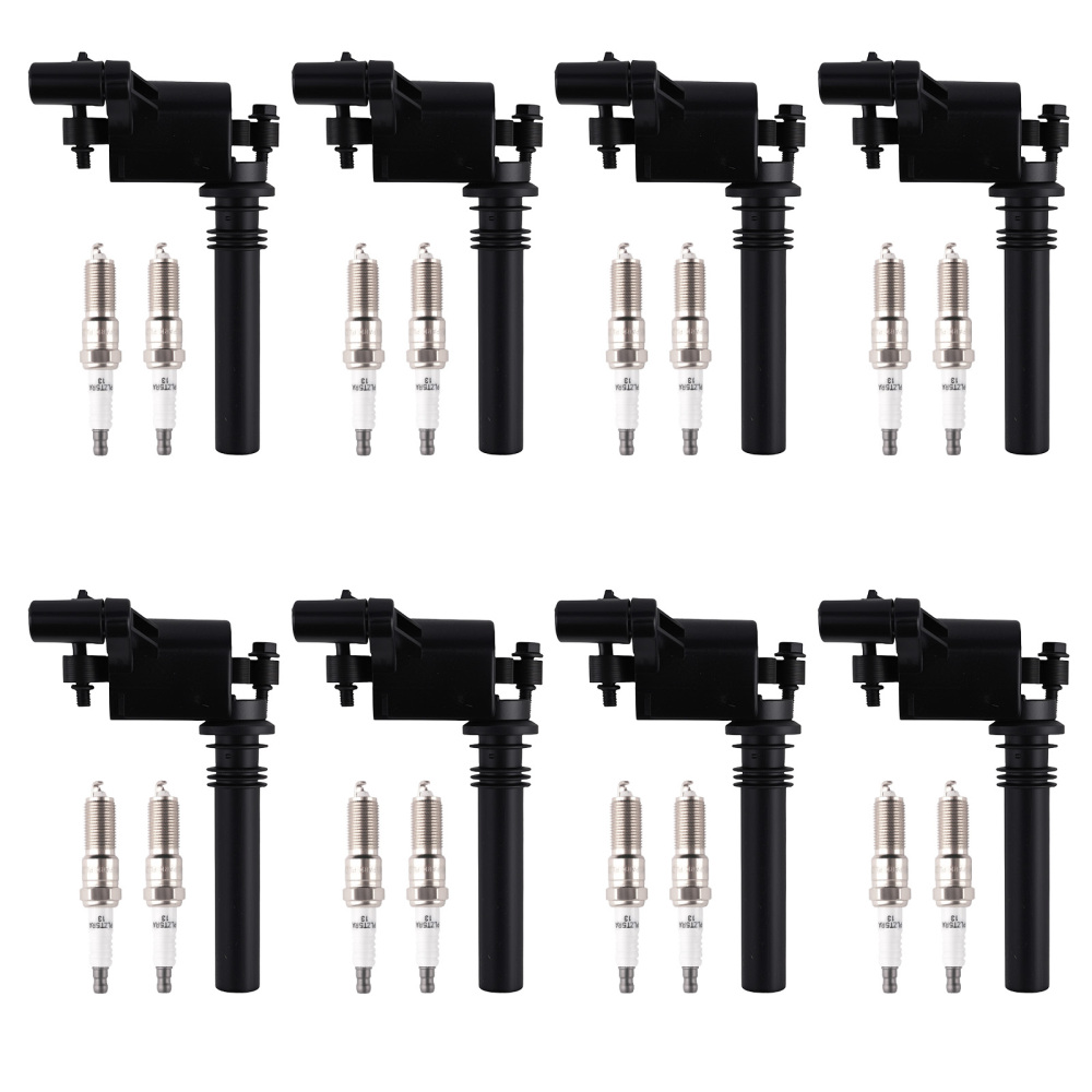8pcs Ignition Coils + 16pcs Spark Plugs compatible for Chrysler 300 compatible for Dodge Magnum V8 5.7L