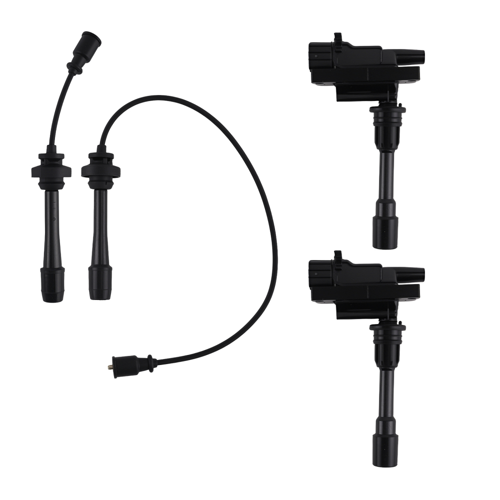 2x Ignition Coil + 2x Wire compatible for Mazda Protege L4 2.0L 2001-2003 BP6D18100A9U