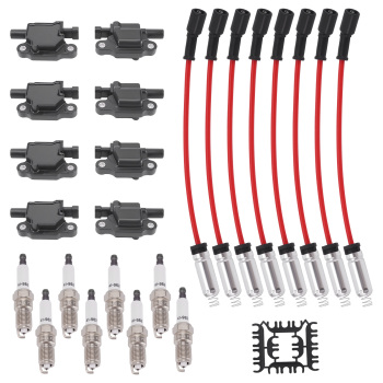 Spark PlugsWireCoil Packs Ignition Coil Set compatible for GM 4.8 5.3 6.0 6.2 UF413