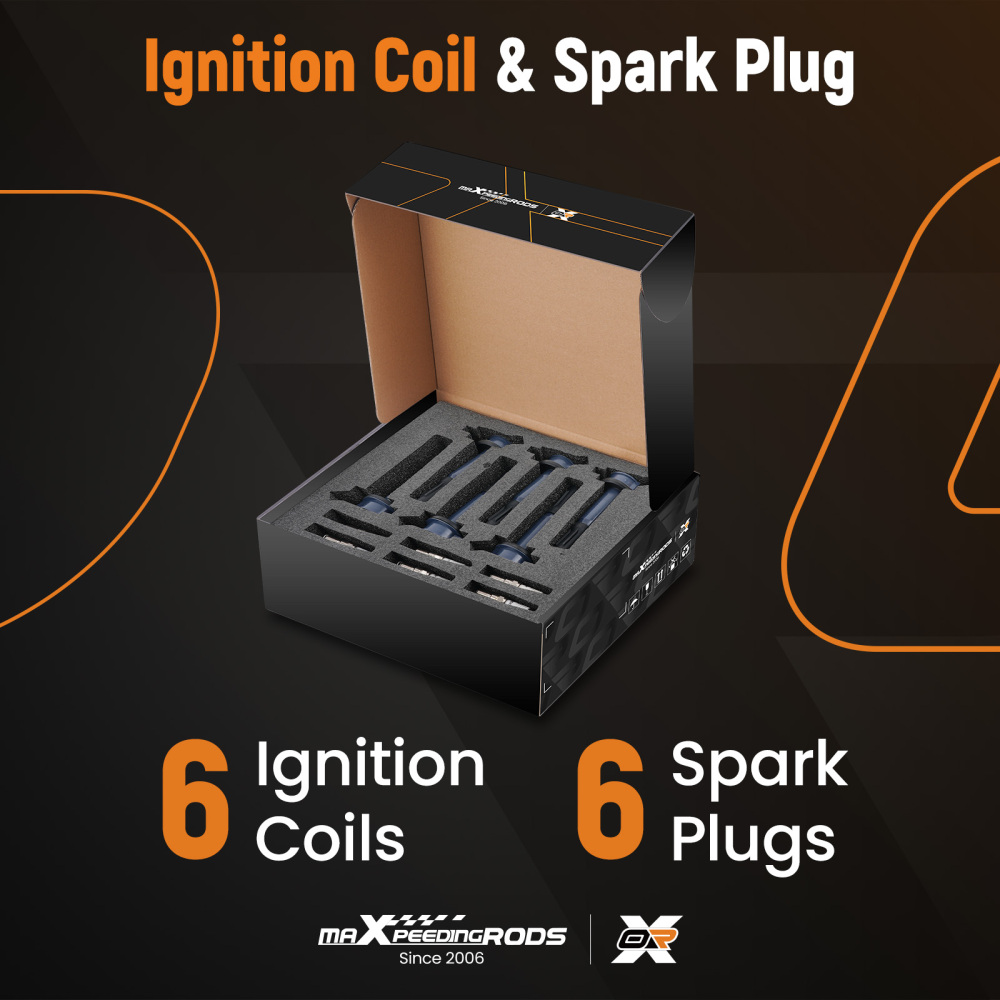6 Ignition Coil + Spark Plug compatible for Ford Escape Fusion compatible for Lincoln Zephyr compatible for Mercury UF486