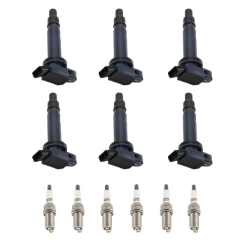 Pack of 6Ignition Coil + Spark Plugs compatible for Toyota 4Runner 2010/03-09 compatible for Tacoma 2016