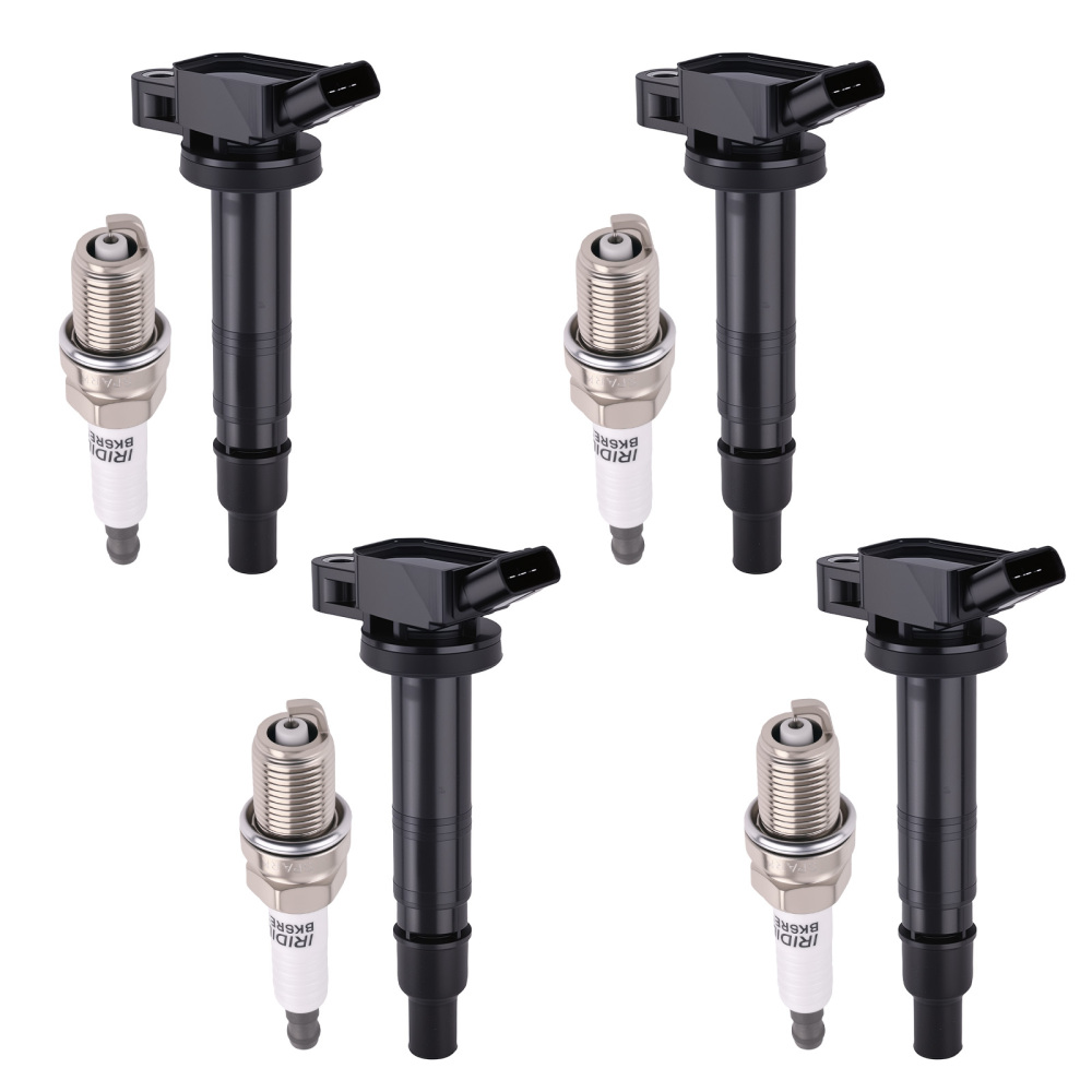 4x Ignition Coil + Spark Plug Set Compatible for Scion xB 2.4L L4 2010-2011 90919A2001