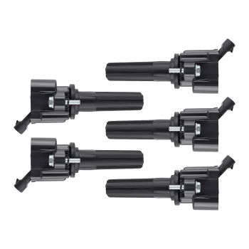 5 Ignition Coils + Spark Plugs compatible for Chevrolet Colorado GMC Canyon compatible for Hummer L5 UF497