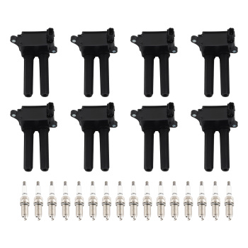 8 Ignition Coils + 16 Spark Plugs compatible for Chrysler 300 compatible for Dodge Charger compatible for Ram Jeep Grand