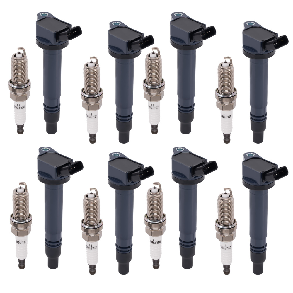 8x Ignition Coil + 8x Spark Plug compatible for Lexus GX460 LS460 LS600h LX570 V8 4.6L 5.7L