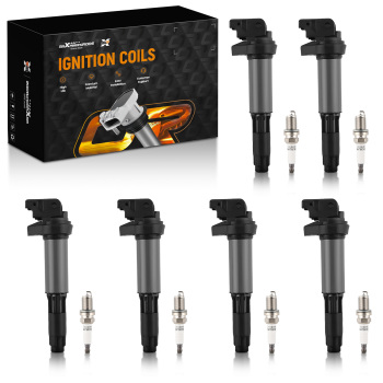 6 Ignition Coils + Spark Plugs compatible for BMW 320i 325Ci 325i 325xi 330Ci UF522 7092