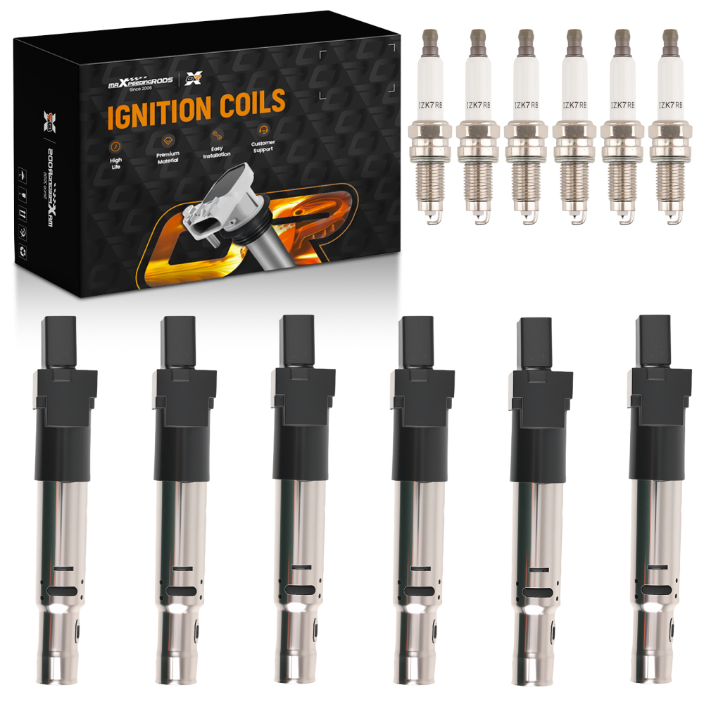 6x Coil Pack compatible for Audi A3 compatible for Porsche Cayenne 3.2L V6 2004-2009 022905100B UF616