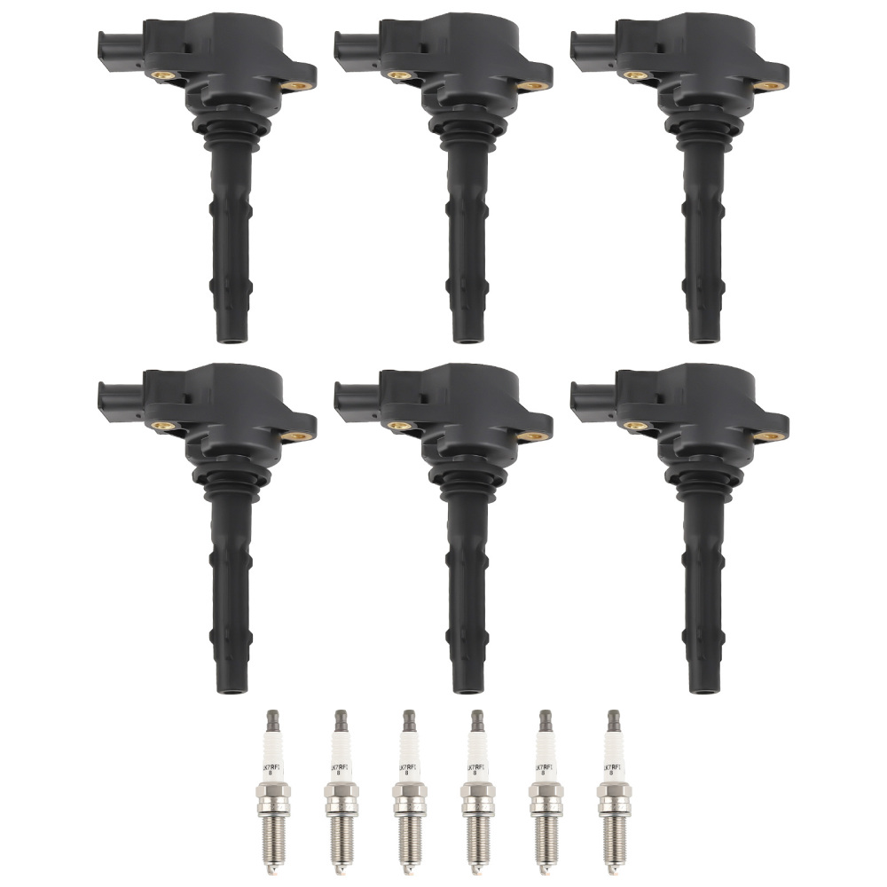 6X Ignition Coil + 6X Spark Plug compatible for Mercedes-Benz CLS550 E550 S550 GL550 UF535