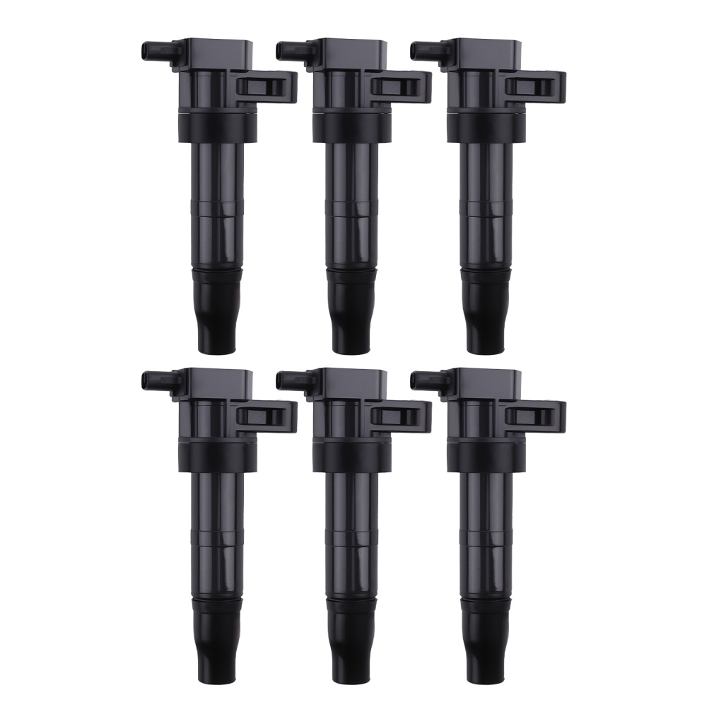 6x Ignition Coil Pack compatible for Hyundai Entourage compatible for Genesis 3.8L 2006-2014 52-1842 Black