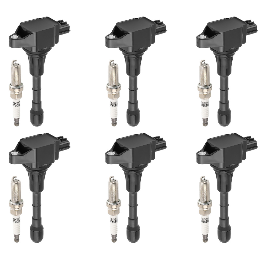 6 Ignition Coils + Spark Plugs ForInfiniti G35 compatible for Nissan 350Z Altima Maxima UF550
