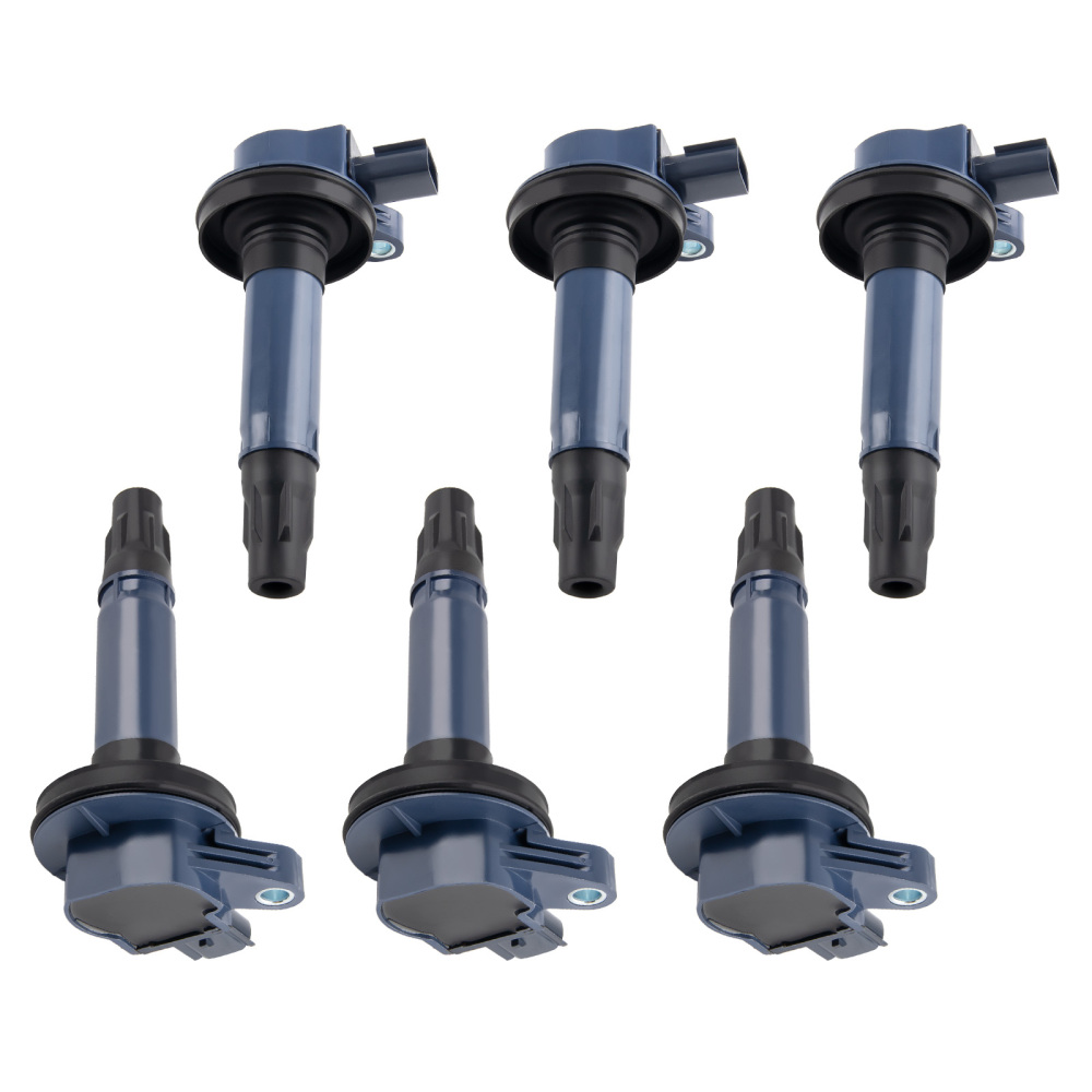 6 Ignition Coil + Spark Plugs compatible for Ford Mazda CX-9 compatible for Lincoln MKT MKS MKX UF553 6509