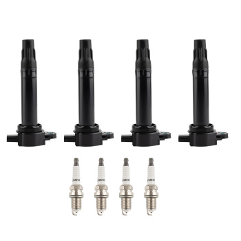 4X Ignition Coil4X Spark Plugs compatible for Dodge Caliber L4 2.4L 2007-2012 UF557 2271