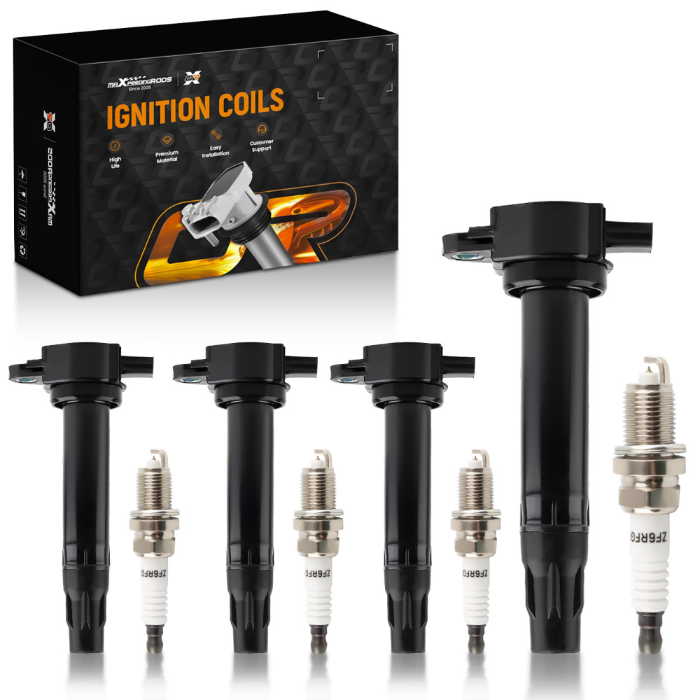 4X Ignition Coil4X Spark Plugs compatible for Dodge Caliber L4 2.4L 2007-2012 UF557 2271
