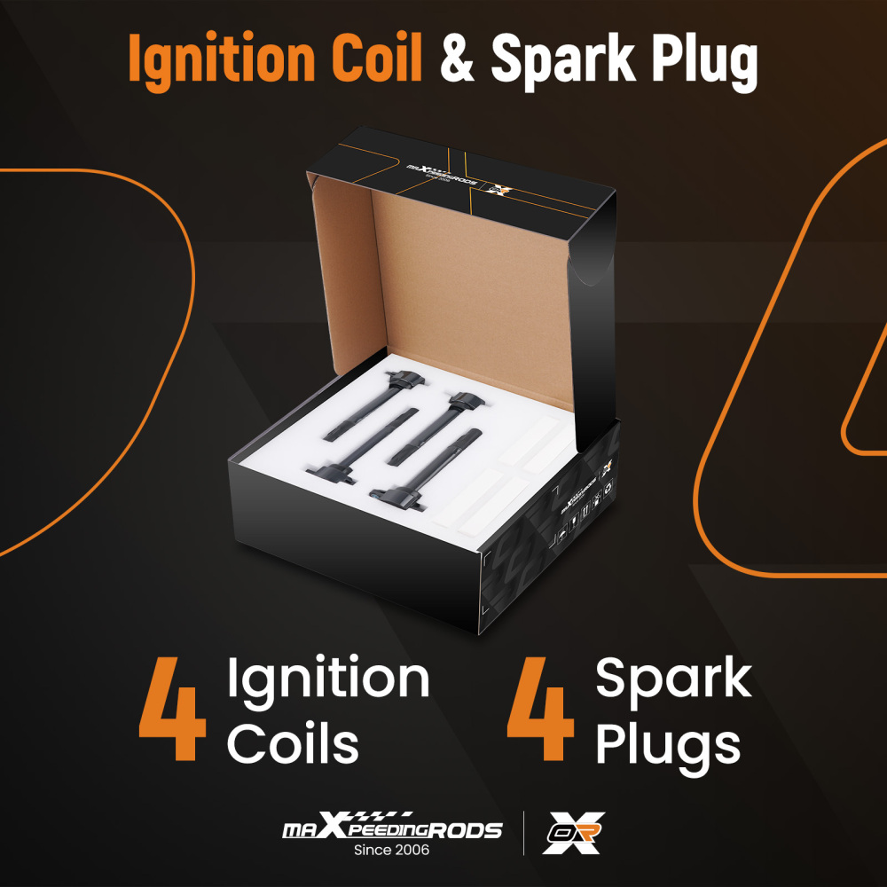 4X Ignition Coil4X Spark Plugs compatible for Dodge Caliber L4 2.4L 2007-2012 UF557 2271