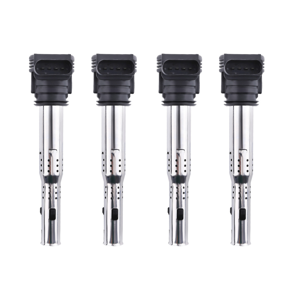4PCS Ignition Coils compatible for Audi A3 A4 Q3 Q5 compatible for VW Golf GTI R Jetta Passat 2.0T I4