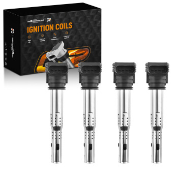 4PCS Ignition Coils compatible for Audi A3 A4 Q3 Q5 compatible for VW Golf GTI R Jetta Passat 2.0T I4